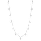 Ashley Schenkein Jewelry - Bridal Sterling Silver Marquis Cz Short Necklace