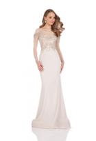 Terani Couture - Long Sleeves Embellished Long Dress 1611m0641b