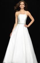 Madison James - 18-645 High Neckline A-line Tulle Gown