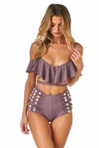 Montce Swim - Mauve La Caletta Top X Shells Alta Euro Bottom Set
