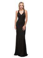 Dancing Queen - V-neck Racer Back Sheath Dress In Black 9637