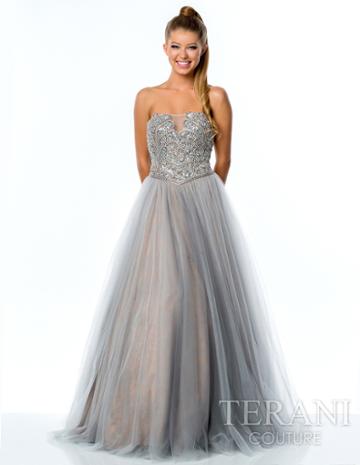 Terani Prom - Embellished Illusion Sweetheart Gown 151p0084b
