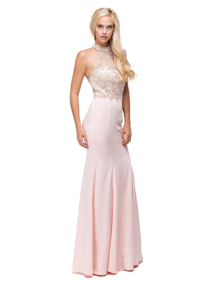 Dancing Queen - 9777 Illusion Cutout Sheath Gown