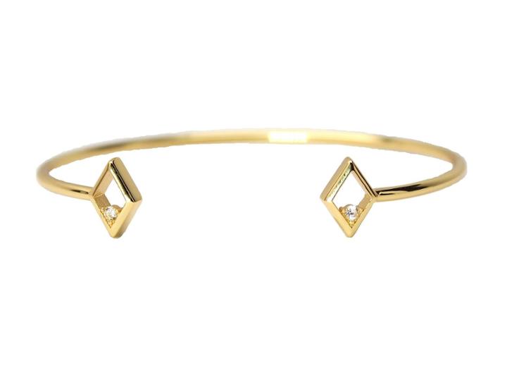 Rachael Ryen - Diamond Bangle In Gold