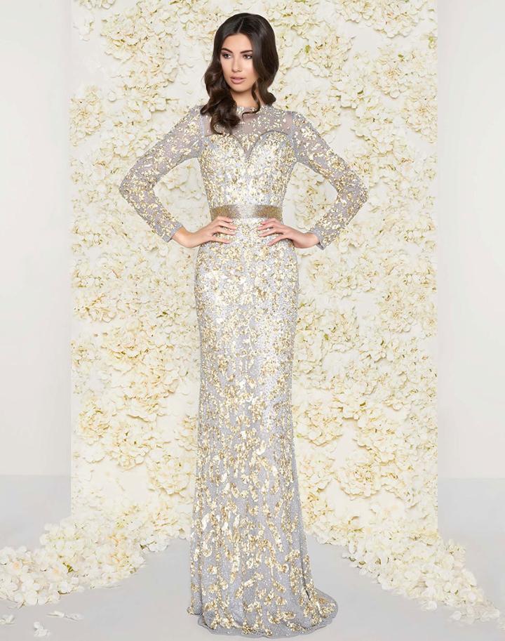 Mac Duggal Couture - 4316d Sequined Mesh Lace Gown