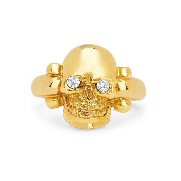 Logan Hollowell - New! Celtic Skull Ring With Diamond Eyes