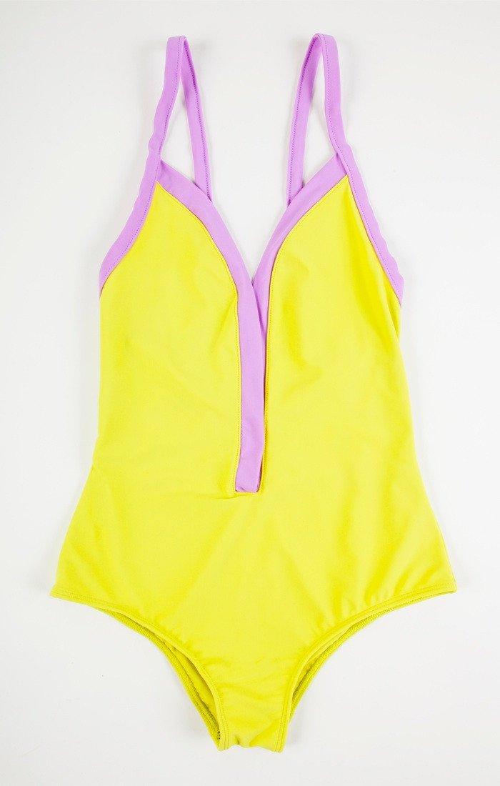 Lolli Swimwear - Tutti Fruitti One Piece In Citron/lavendar