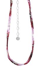 Nina Nguyen Jewelry - July Ruby Birthstone Harmony Long Silver Necklette
