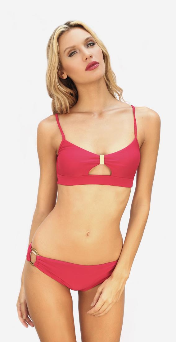 2017 Amarelo Swimwear - Swt605 Dark Damask Rose Top
