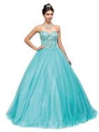 Strapless Sweetheart Sparkling Ball Gown