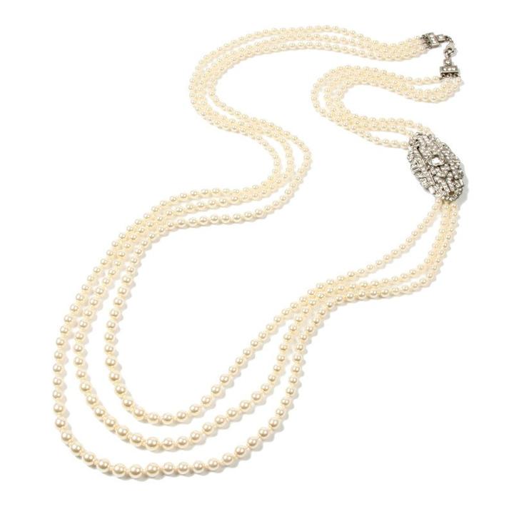 Ben-amun - Belle Epoque Long Multi-strand Necklace With Deco Pendant
