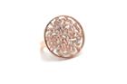 Tresor Collection - Signature Logo Diamond Ring In 18k Rose Gold