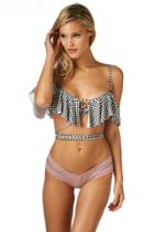 Montce Swim - Gingham La Caletta Top X Dusty Rose Euro Bottom Bikini Set