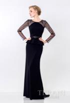 Terani Evening - Elegant Bead Embellished Scoop Neck Sheath Gown 1522m0655a