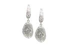 Tresor Collection - Lattice Dangling Briolette Earrings In 18k Wg