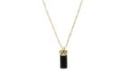 Tresor Collection - 18k Yellow Gold Necklace With Black Spinnel And Champagne Diamond