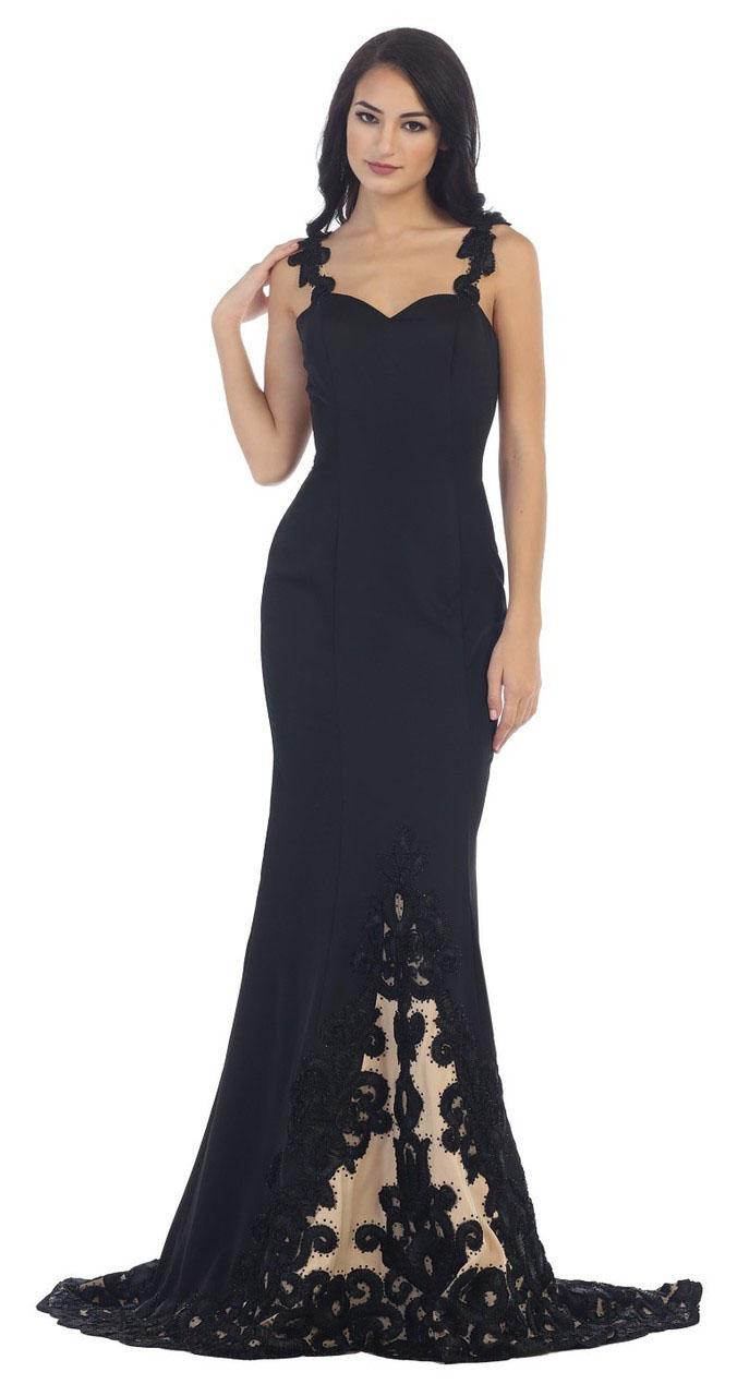 May Queen - Rq7466 Sweetheart Evening Gown With Embroidery Details