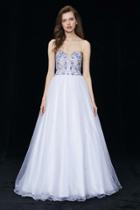 Angela And Alison - 81090 Multi-colored Beaded Sweetheart Ballgown