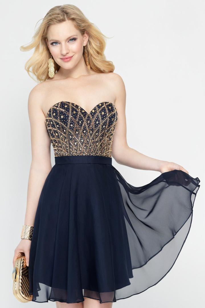 Alyce Paris - 46573 Dress In Navy-gold
