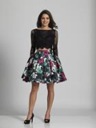 Dave & Johnny - A6358 Two-piece Long Sleeved Party Dress