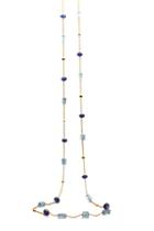 Tresor Collection - Aquamarine Ane Tanzanite Necklace In 18k Yg