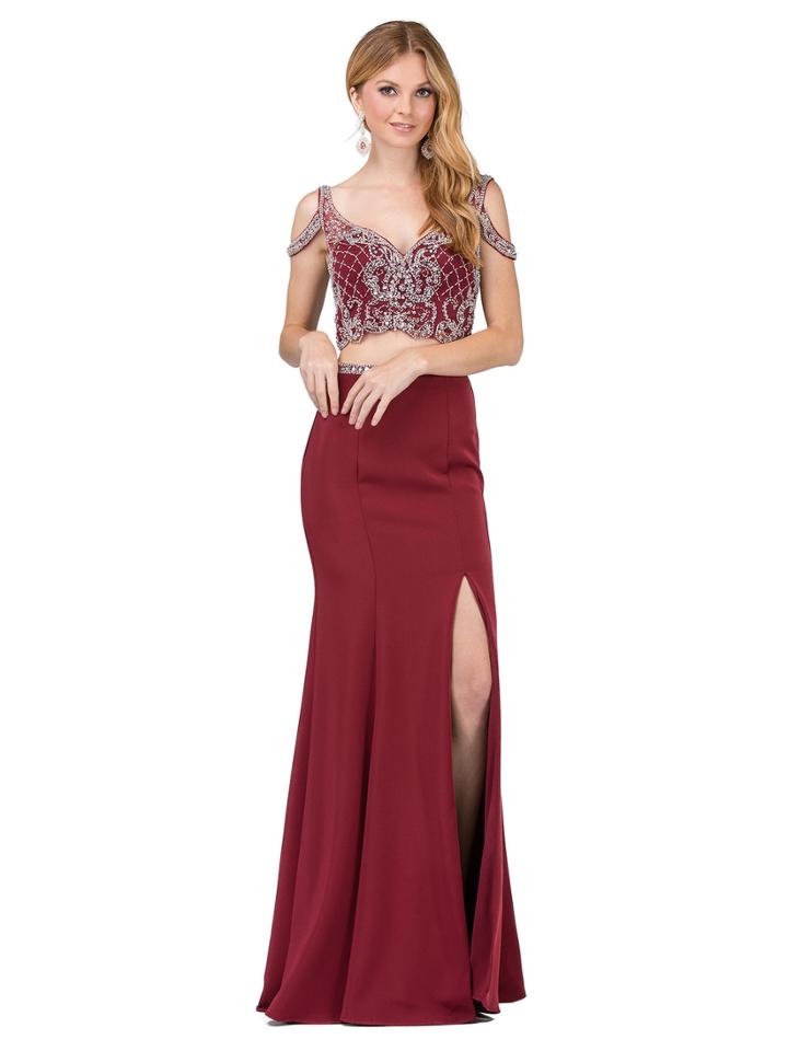 Dancing Queen - Bejeweled Two Piece Sheath Dress