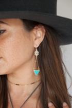 Heather Gardner - Iris Arrow Turquoise Earrings