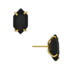 Heather Hawkins - Oblong Hexagon Gemstone Stud Earrings - Multiple Colors