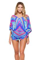 Luli Fama - Star Girl Cabana V-neck Dress In Multi-color (l527976)