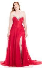 Johnathan Kayne - 7076k Bejeweled Strapless Evening Gown