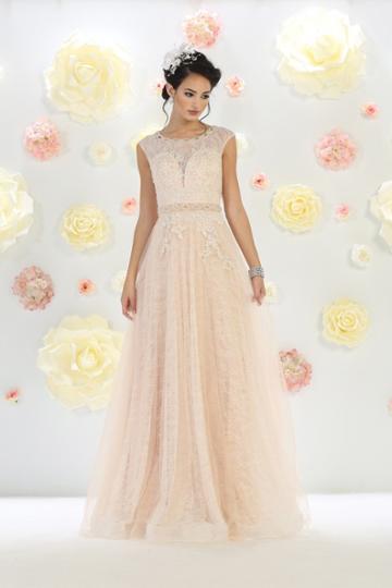 May Queen - Princess-like Laced And Sequined Bateau Illusion A-line Dress Rq7461