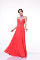 Cinderella Divine - Bead Embellished High Halter Evening Dress