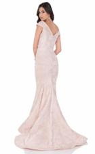 Terani Couture - Elegant Tonal Brocade Off The Shoulder Mermaid Gown 1622m1785