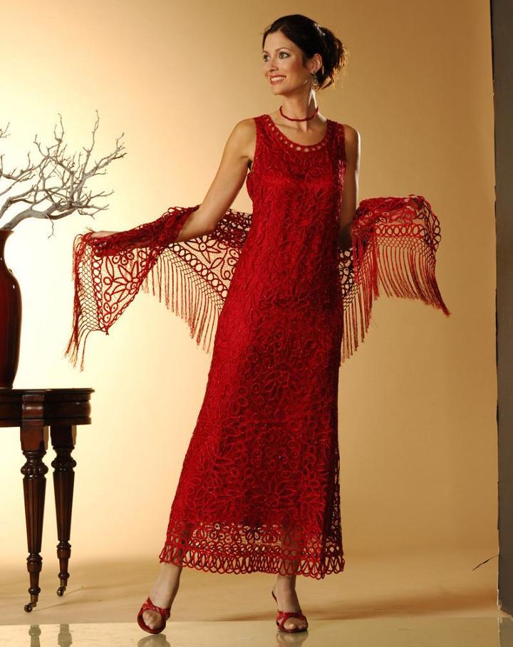 Soulmates - C12002 Signature Beaded Tank Dress With Shawl