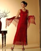 Soulmates - C12002 Signature Beaded Tank Dress With Shawl