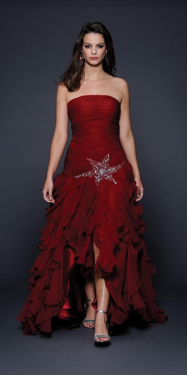 Lara Dresses - 21652 In Dark Red