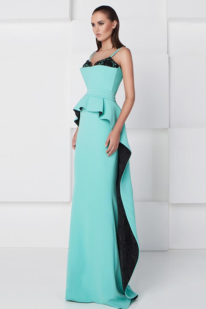 Saiid Kobeisy - Lace Sweetheart Peplum Gown 2773
