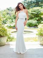 Clarisse - 3534 Fitted Halter Evening Gown