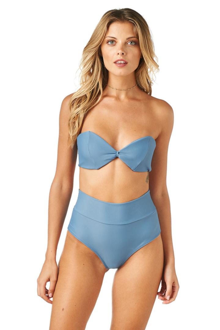 Montce Swim - Hampton Blue Bellini Top X High-rise Bottom Set