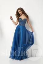 Studio 17 - 12688 Strapless Beaded Sweetheart Chiffon Dress