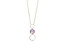 Tresor Collection - Rose Quartz & Amethyst Necklace In 18k Yellow Gold