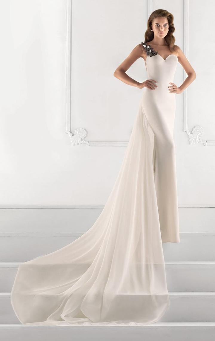 Tarik Ediz - Bateau Neck Sheath Dress 92831