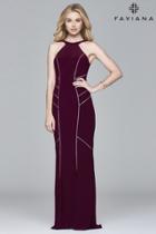 Faviana - 7917 Long Jersey Dress With Halter Neck