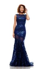 Johnathan Kayne - 6028 Sheer Lace Bejeweled Gown