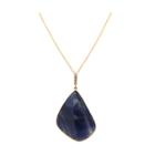 Tresor Collection - Blue Sapphire Pendant With Diamond Bail In 18k Rose Gold