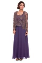 Nox Anabel - Lace Dress With Sheer Jacket 5076