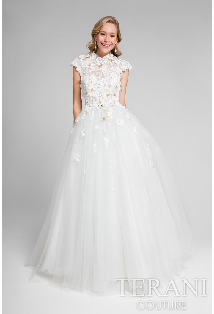 Terani Prom - Cap-sleeve Open Back Ballgown 1711p2840