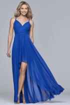 Faviana - S10173 Surplice Bodice High Low Long Dress