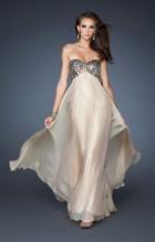 La Femme - 18842 Strapless Stone Embellished Empire Gown