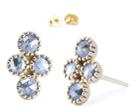 Nina Nguyen Jewelry - Rose Cut Quadruple Diamond Gold Studs